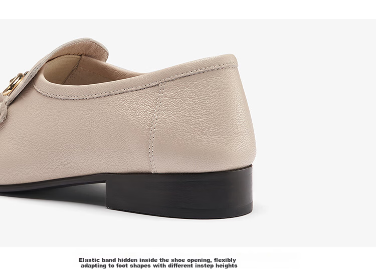 Le saunda [Luckfull] Commuter Comfortable Lambskin Loafers Women 20201 Cream White BDK 36 5