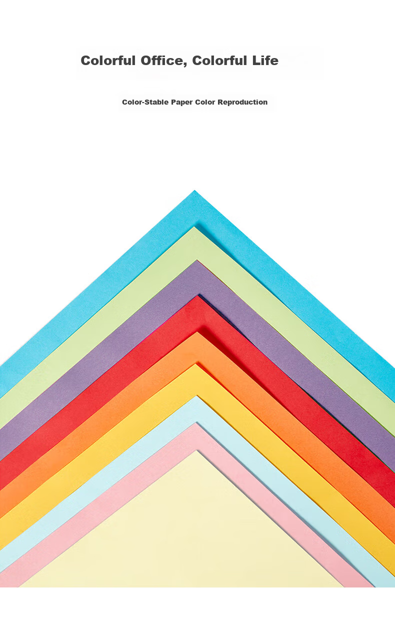 DOCON 70g A3 Color Multifunction Copy Paper Printing Paper Red Yellow Blue Green Pink Cover Binding Paper Student Origami Craft Paper Light Purple 100 Sheets 4