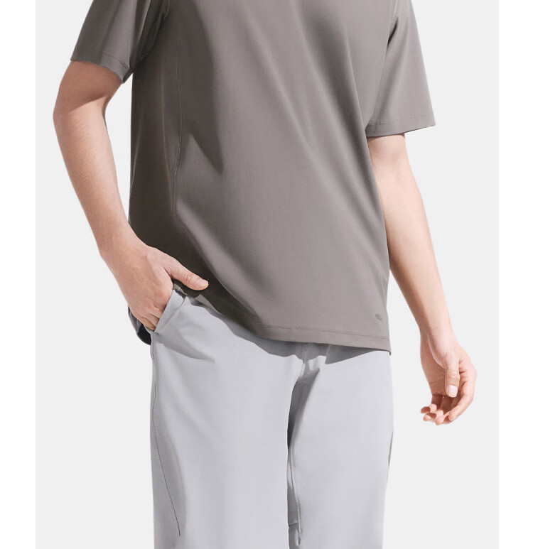 Beneunder Men's Cooling Sports Quick-Dry Ice Silk Breathable Base Layer Short Sleeve T-Shirt DR003 Ink Gray XL 8