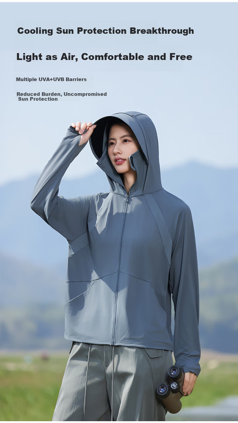 Combo Summer New Self-Operated Women's Sun Protection Jacket UV Protection Outdoor Breathable Thin Ice Silk Cycling Coat Sunproof Clothing 9