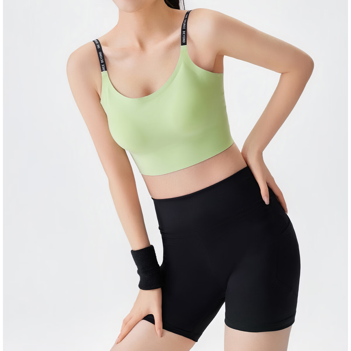 361° Yoga Seamless One-Piece Sports Bra Jelly Strap Letter Vest Wireless Bra for Women 14