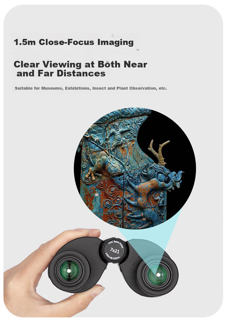 PUROO Guanqiong 5x21 Telescope Anti-Reflection HD Compact Portable Professional Theater Binoculars for Plays Musicals Dramas 7
