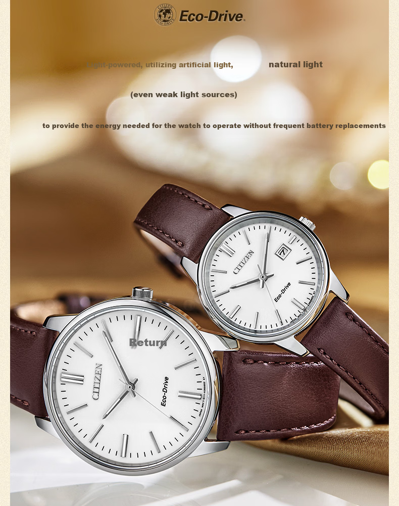 CITIZEN Women's Watch Japanese-Korean Eco-Drive Solar Leather Strap Student Gift EW2660-14X 1