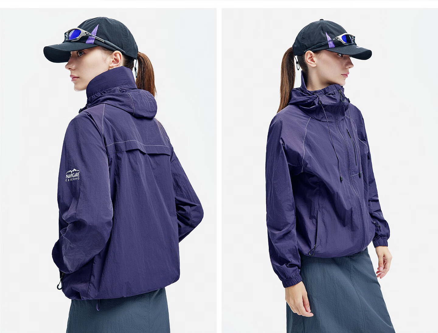NVG·YOUNG Small Sailboat [Fashion Week Edition] Women's Lightweight Breathable Hooded Jacket Summer Outdoor Water-Repellent Mountaineering Coat 23