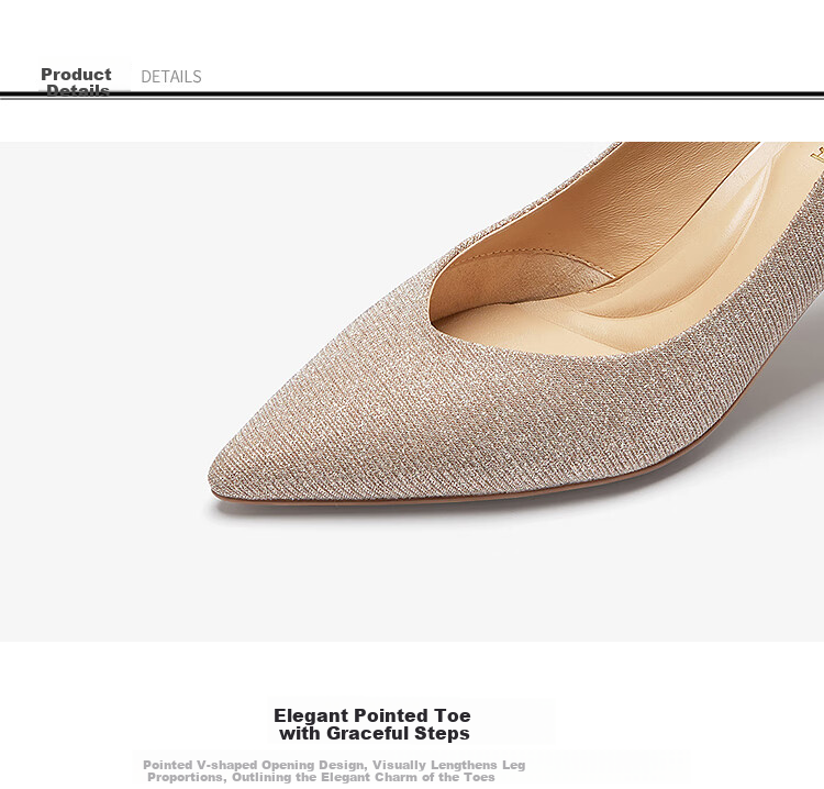 Laird 2026 New Fashion Elegant Commuter Pointed Toe Stiletto Pumps Wedding Shoes Women 6T61601 Dream Silver PWF36 4
