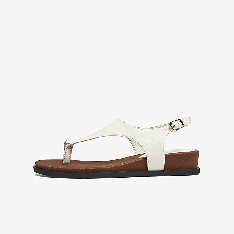 Basto 26 Summer One-Strap Sandals Fashion Simple Outdoor Casual Women's Shoes F2520BL6 Beige 38