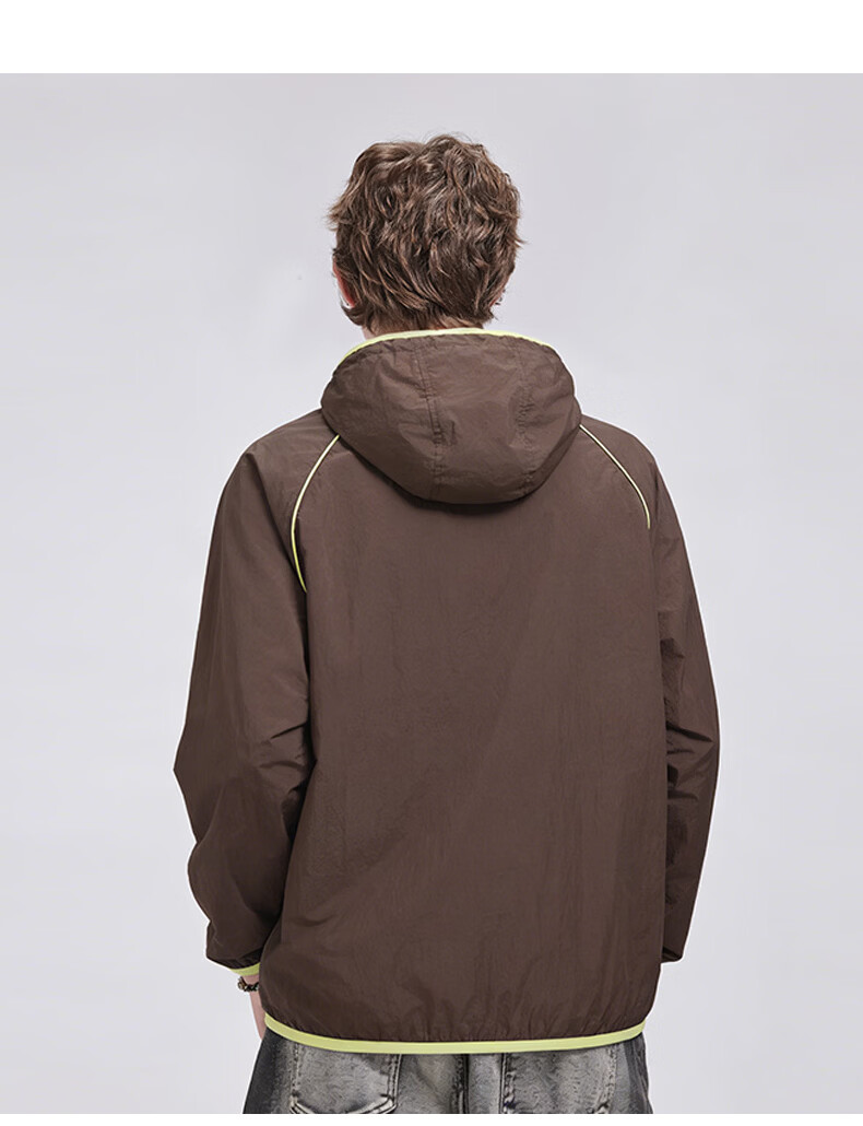 Charles Heart Lightweight Breathable Unisex Summer Outdoor Sun Protection Jacket Ice Feeling Couple UPF50+ Sunproof Coat Brown XL 4