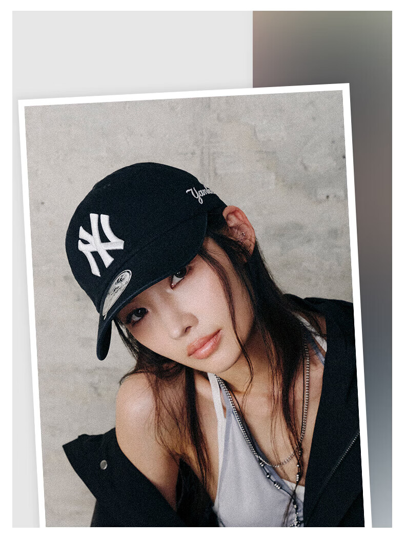 MLB Unisex Baseball Cap Soft Top Sports Duckbill Hat KARINA Celebrity Style 3ACPB245N-50BKS-F 19