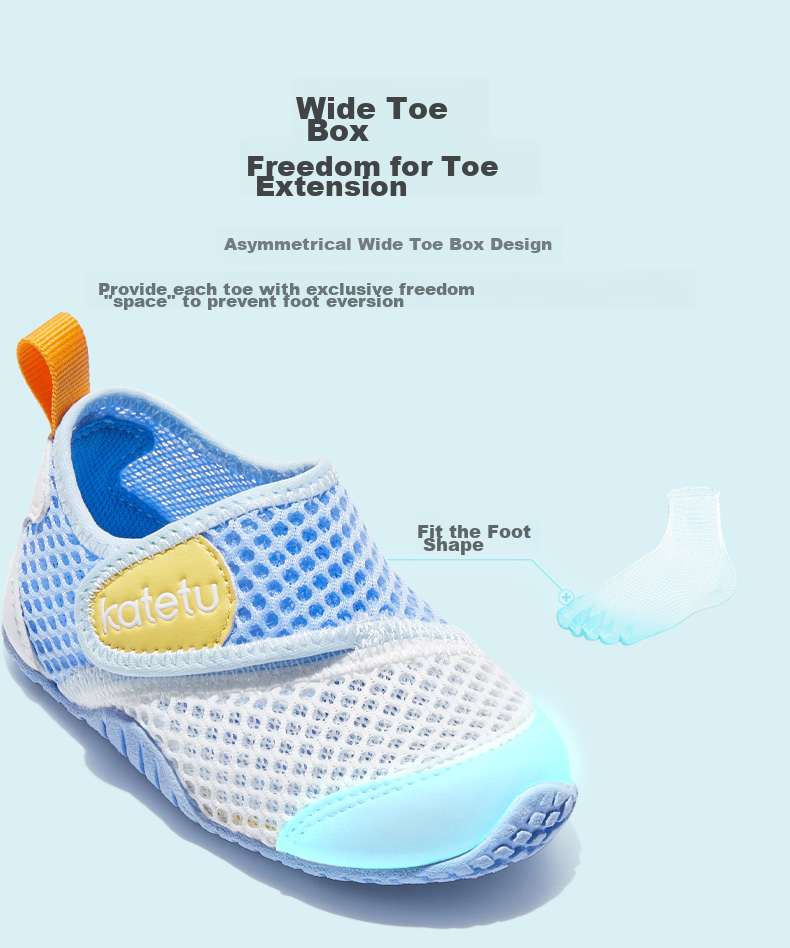 Katetu Children's Walking Shoes, Spring And Summer, for Ages 1-4, Baby Sports Mesh Breathable Beach Shoes, Indoor Shoes, X2BF003 2