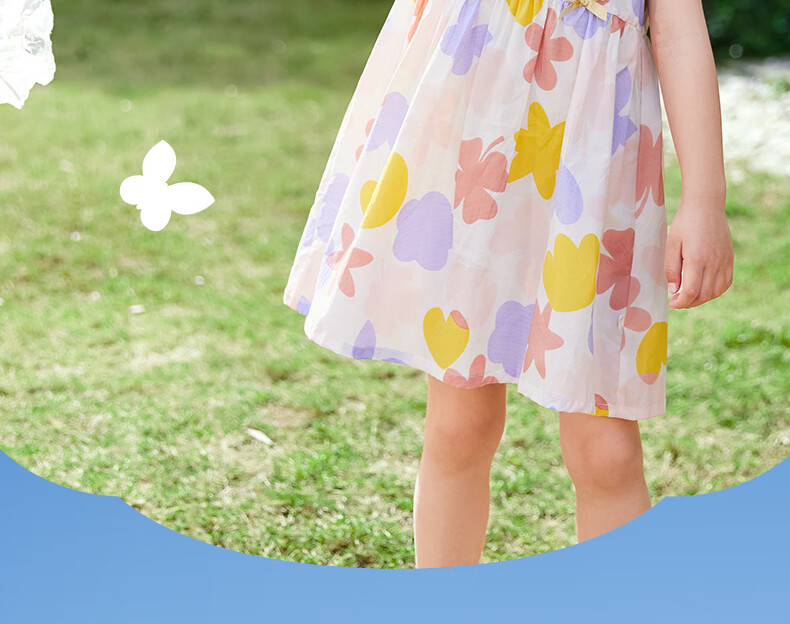 JELLYBABY French Series 2026 Summer New Children's Dress Girls' Floral Sleeveless Princess Dress 2