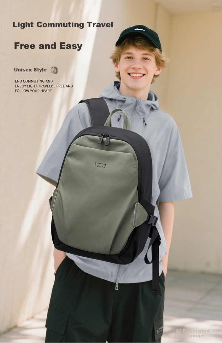 GOLF Lightweight Unisex Backpack Travel Bag Fashion Student School Bag 16-inch Laptop Bag Women's Day Gift 2