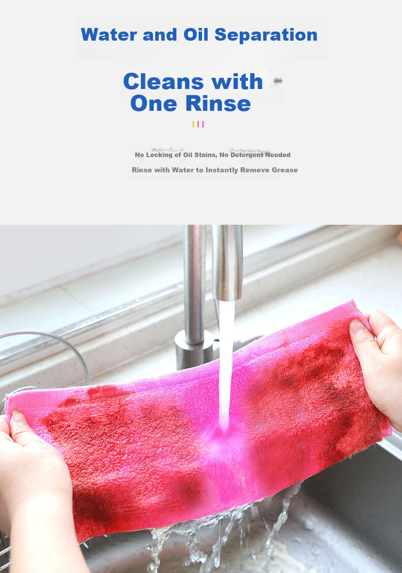 Chen Zhishangpin Household Cleaning Cloth Towel Dishwashing Drying Absorbent Square Towel with Hanging Rope Car Wiping White Fiber Towel 4