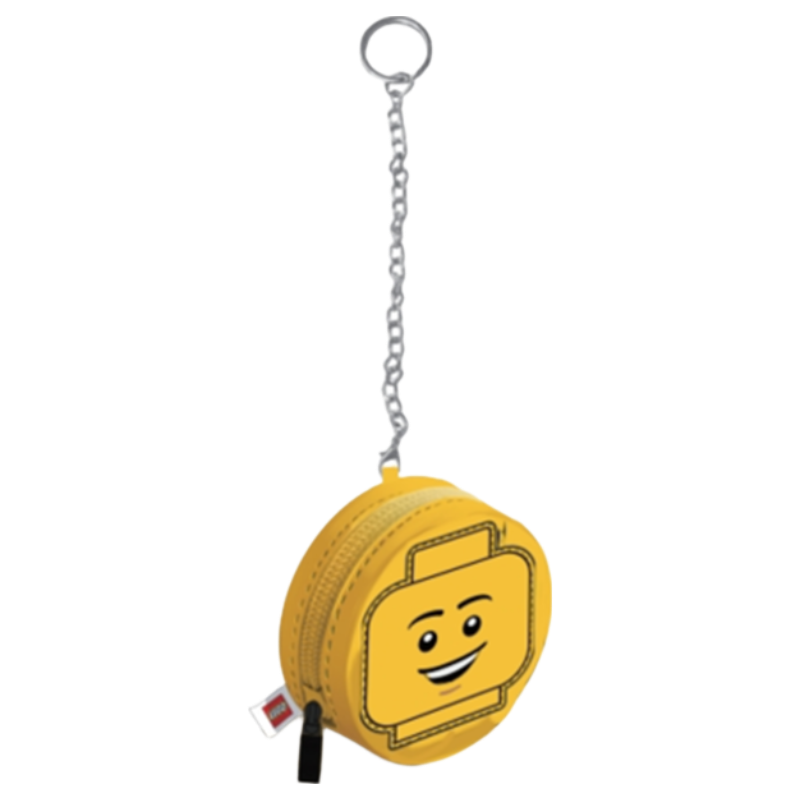 LEGO® Minifigure Head Key Pouch Small Storage Bag Happy Face Yellow Birthday Gift