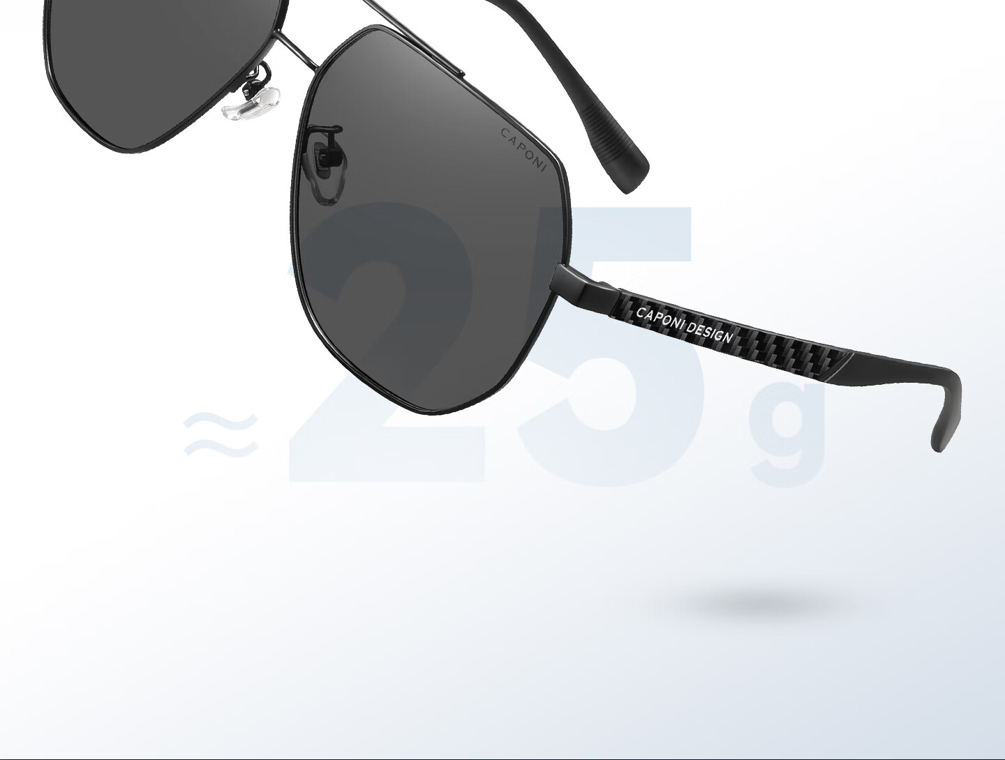 CAPONI Carbon Fiber Polarized Sunglasses for Men, Photochromic UV Protection Driving Day and Night Use 21
