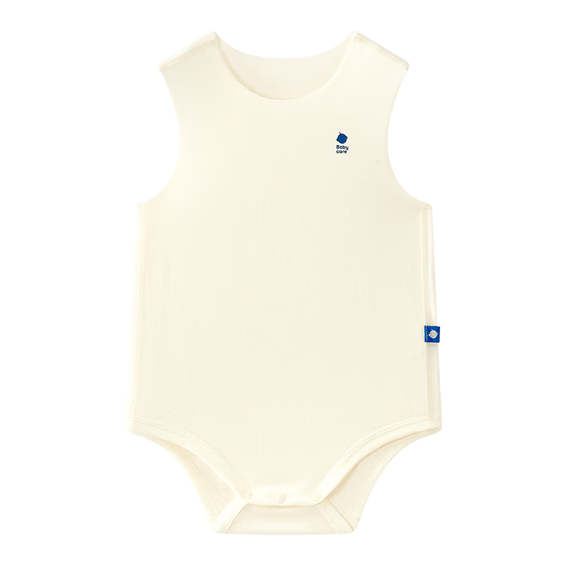 Babycare Natural Cool Adjustable Short Sleeve Triangle Romper Baby Bodysuit Moisture-Wicking Quick-Dry Jumpsuit Cloud White 80