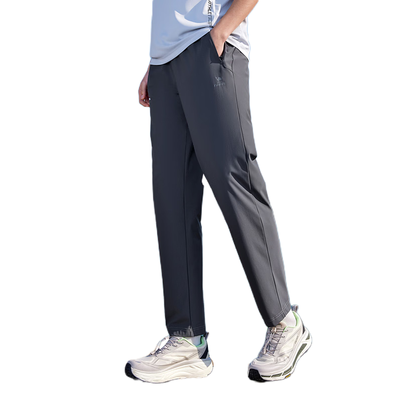 CAMEL Original Yarn Sun Protection Sports Pants Men Cooling Quick-Dry Straight Knit Pants C16BABLH013 Night Blue XXL