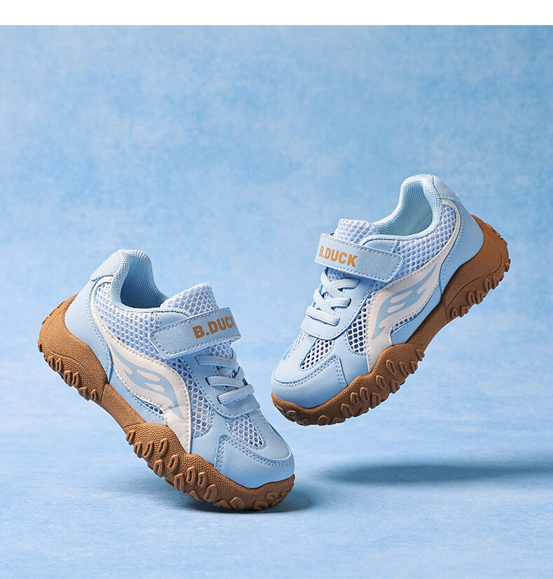 B.Duck Little Yellow Duck Boys' Summer Sports Shoes 26 New Breathable Mesh Kids' Shoes for Boys 12