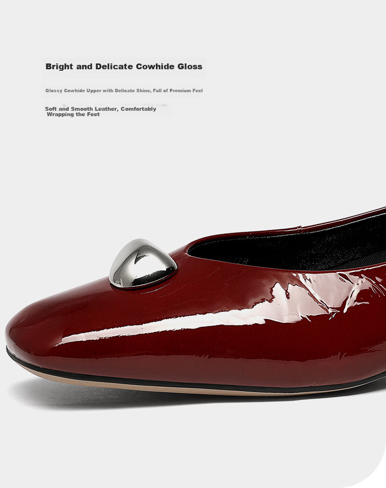 Goldlion Women's Professional Commuter Low Heel Square Toe Two-Wear Chunky Heel Low-Cut Shoes G686530265 Wine Red Size 40 3