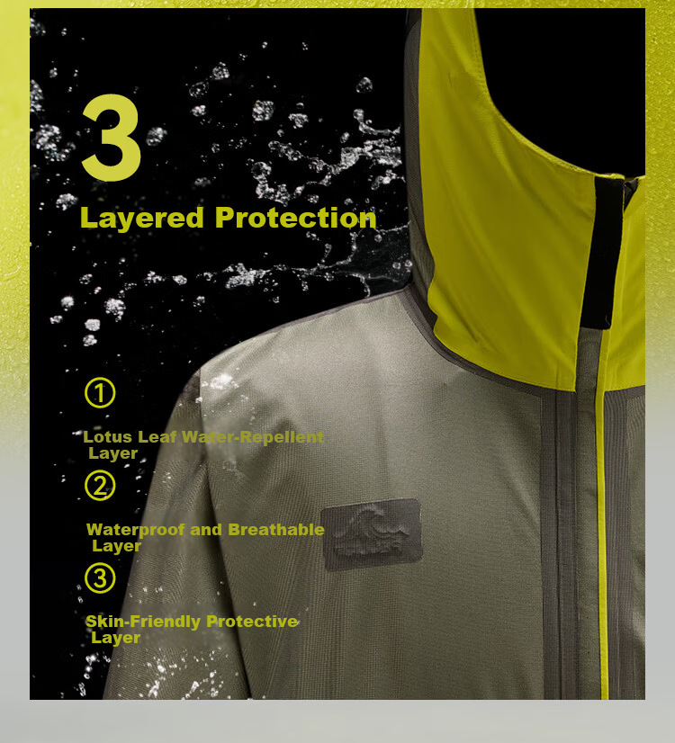 Pelliot Cheng Yi Same Style Rock Shell Hard Shell Windproof Mountaineering Jacket Unisex 124101048 Green M 9