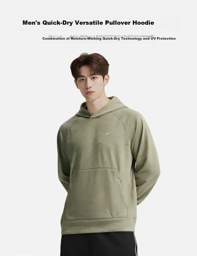 NIKE Men's Spring Autumn Sweatshirt Casual Urban Commuter Pullover II1305-320 Green XL 1