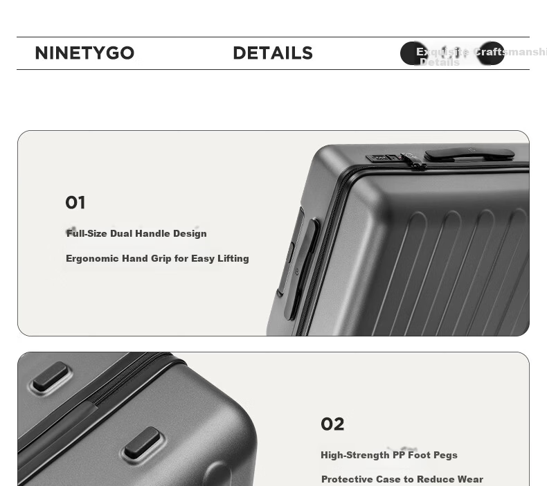 90 Points Luggage 28 Inch Rhine Classic 2026 New Trolley Large Capacity Travel Suitcase with Password Lock Titanium Gray 16