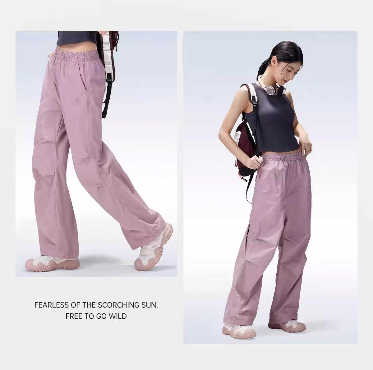 Camel Women's Outdoor Quick-Dry Pants Spring Summer Cool Breathable Sun Protection Casual Wide-Leg Hiking Military Pants for Men 14