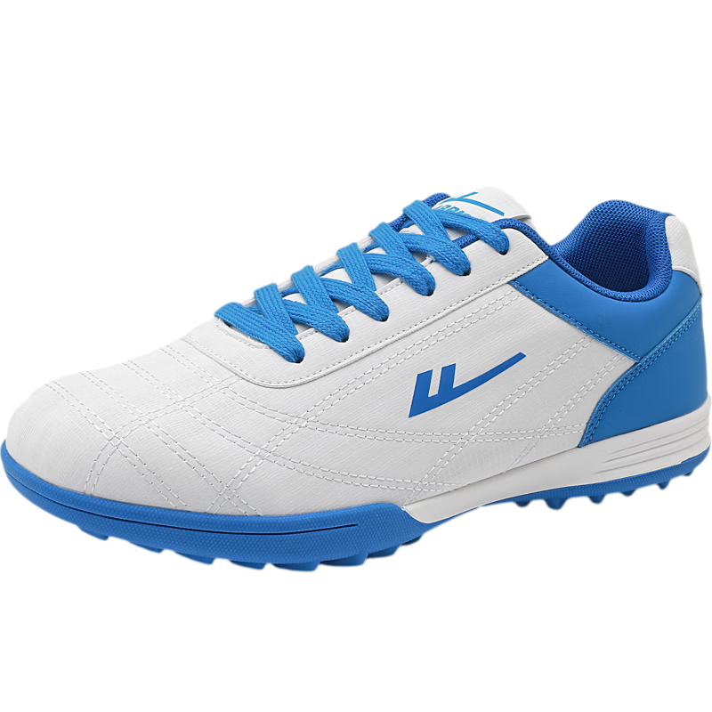 Warrior Soccer Shoes Unisex Youth Competition Training Durable Studs WXY-N611T White Blue Size 40