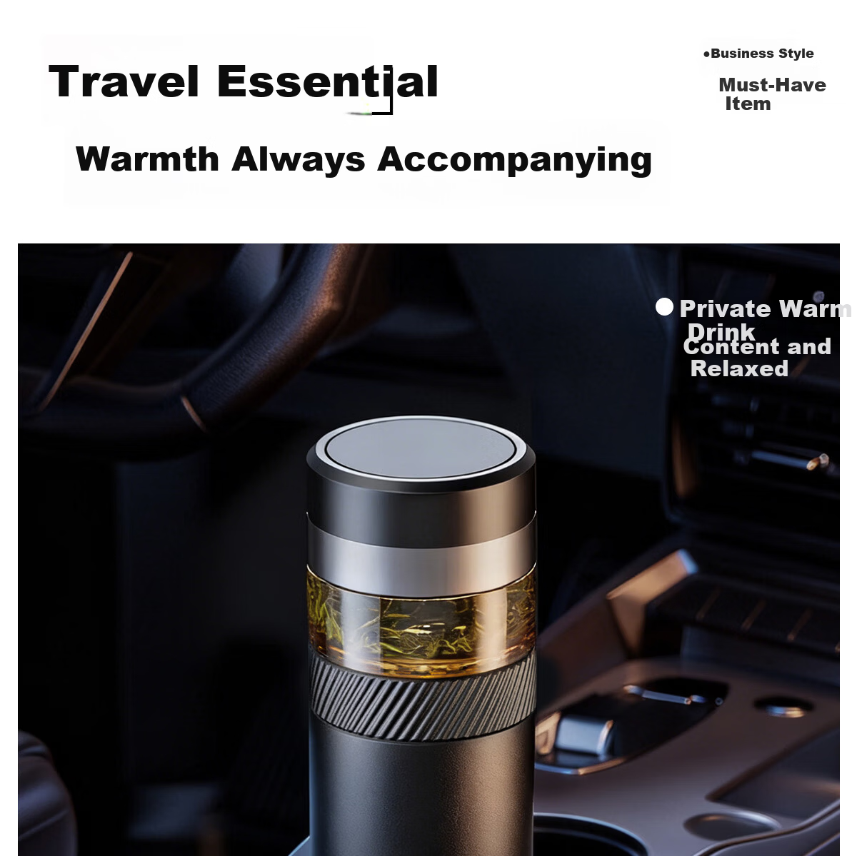 NRMEi Insulated Tea Separation Smart Water Bottle 316 Stainless Steel Men's Business Office Car Travel Gift Cup 21