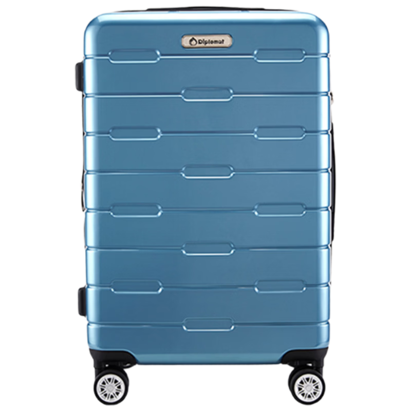 Diplomat Expandable Trolley Travel Suitcase with Password Lock TC-685T Matte Blue 20-inch