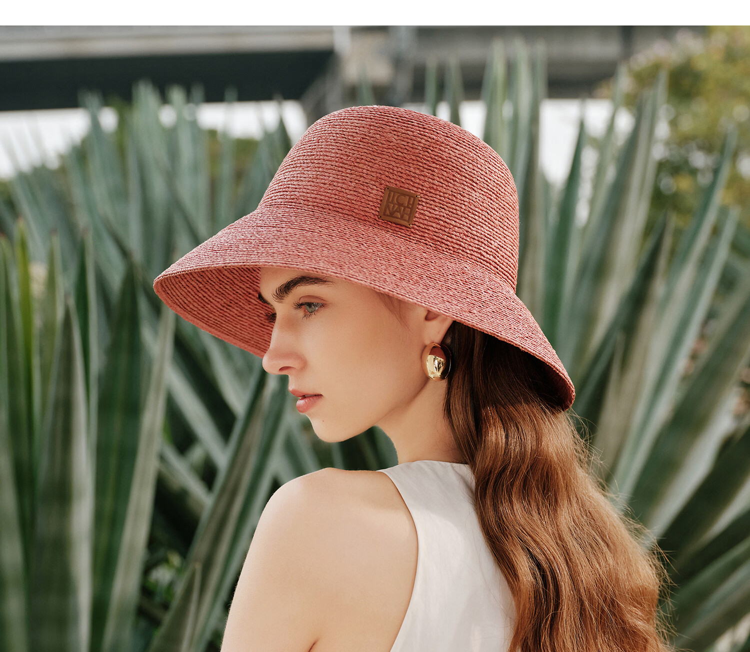 FANCET Women's Summer Straw Hat Elegant French Raffia Wide Brim UV Protection Sun Hat Beach Vacation Sunshade Hat 45