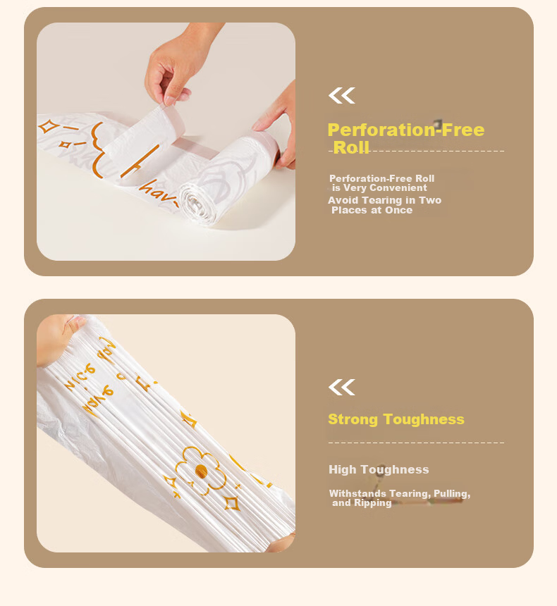 OKISS Large Heavy-Duty Garbage Bags Commercial Property Sanitation Office Home Thickened Plastic Bags 80x100cm 60pcs 12
