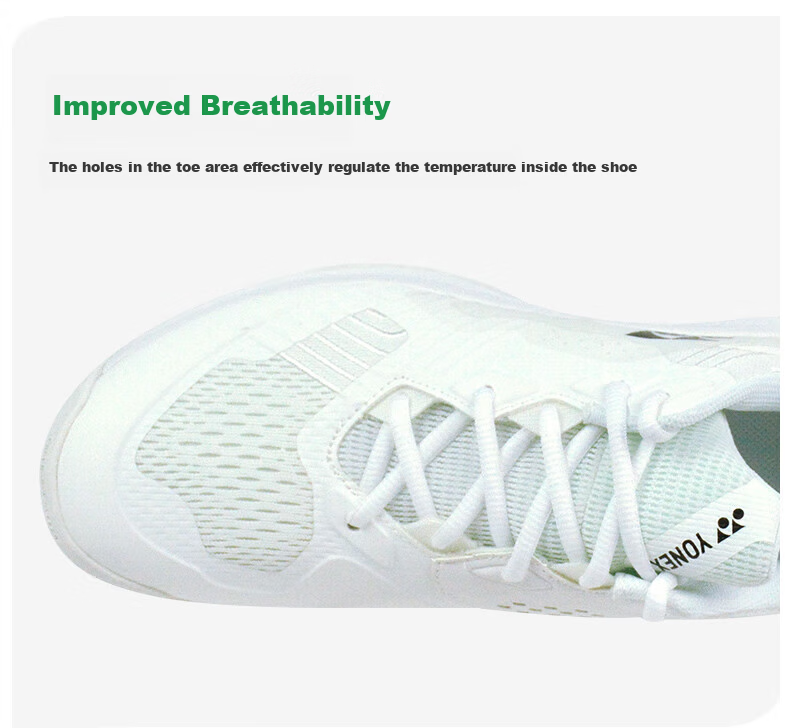 YONEX Tennis Shoes Professional Competition Training Shock Absorption Non-Slip Sports Shoes SHTSCMAEX White Size 44 6