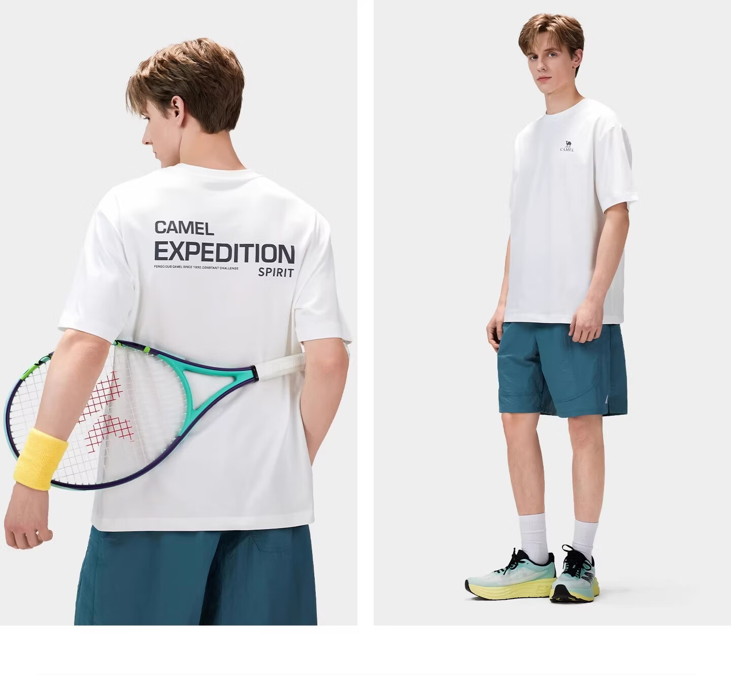 CAMEL Outdoor Quick-Dry T-Shirt Unisex Spring Summer 2026 Short Sleeve Breathable Sweat-Absorbing Cotton Hiking Mountaineering Sports Top 9032 29