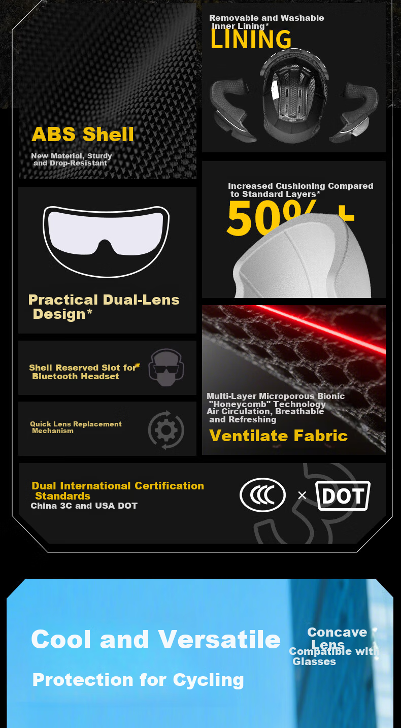 AD Motorcycle Helmet 3C Certified Unisex Four-Season Dual-Visor Half Helmet Summer Electric Bike Winter Warm Anti-Fog Safety Cap 601 Matte Dream 2