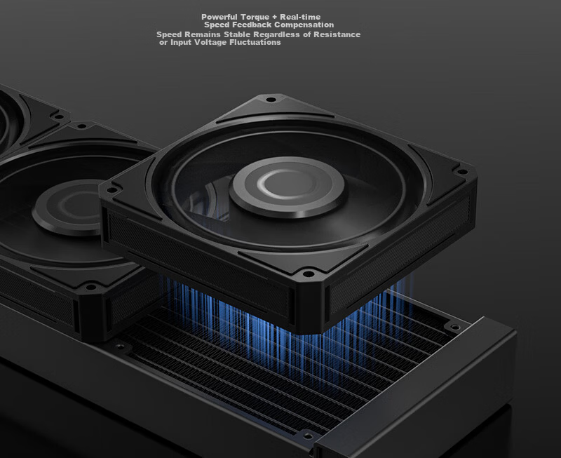 ID-COOLING 12CM Hydraulic Bearing Fan for PC Case Tower Air and Water Cooling AM-120-ARGB-K 6
