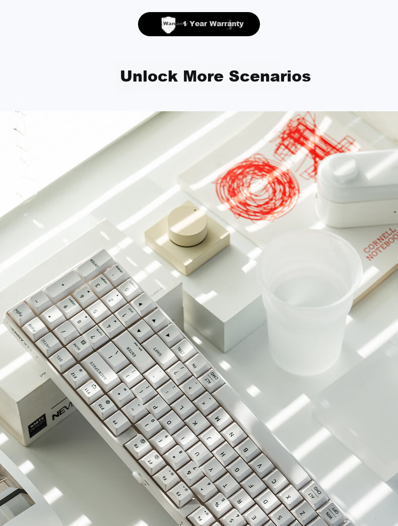 CHERRY K37W Wireless Bluetooth Tri-Mode MAC Keyboard RGB Backlit Mechanical Feel 98-Key Efficient Layout WIN/MAC Compatible 16