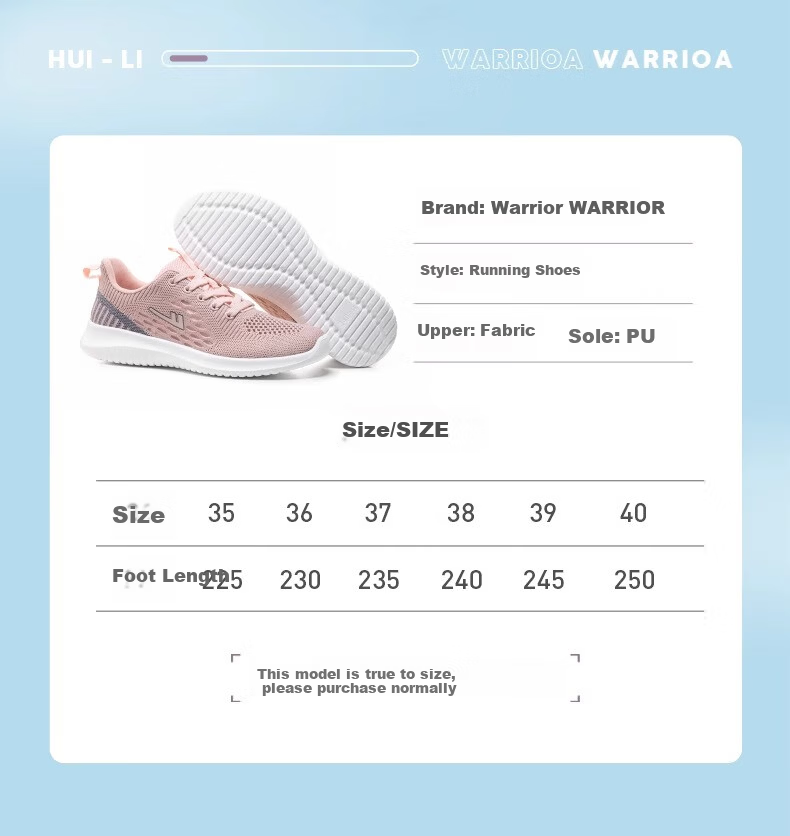 Warrior Women's Sports Shoes Spring Summer Shock Absorption Soft Sole Rebound Casual Shoes for Moms and Elderly 0686 Pink Purple Size 38 19