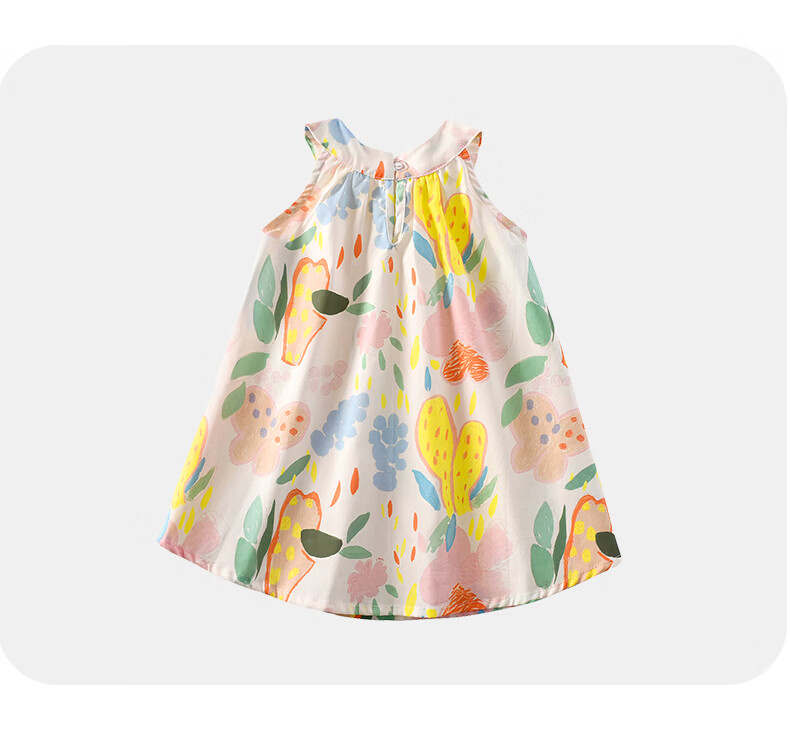 VOONLIE Girls Summer Dress 2026 New Children's Princess Dress Stylish Baby Sleeveless Dress Summer 11