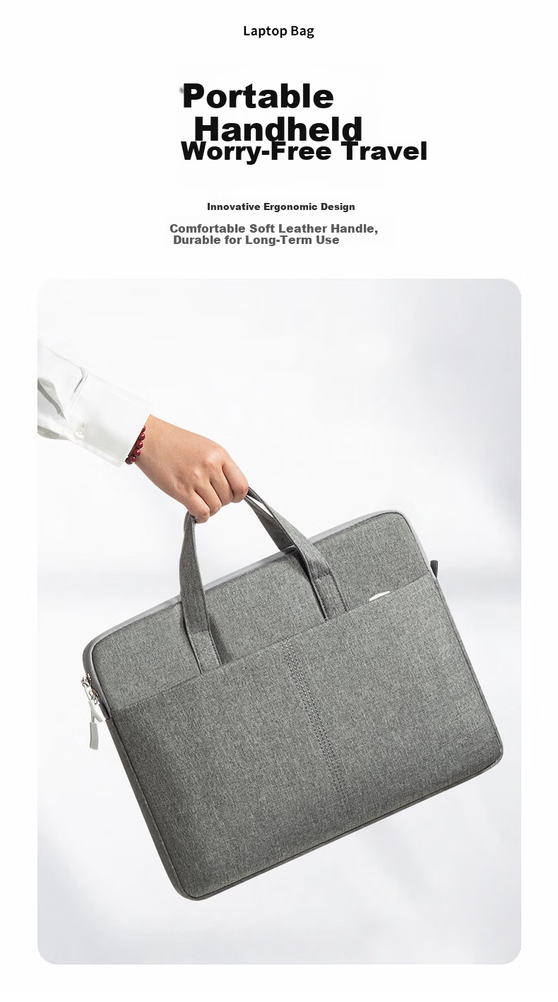 WOMT Laptop Bag 15.6-16 Inch Briefcase for Apple Huawei Xiaomi Lenovo Commuter Unisex 4