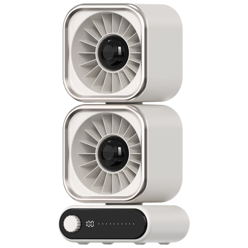 Stek [100-Speed Dual-Core] Desktop Fan Cooling 360° Oscillation Silent USB Rechargeable Portable for Dormitory Office Bedside Outdoor Camping
