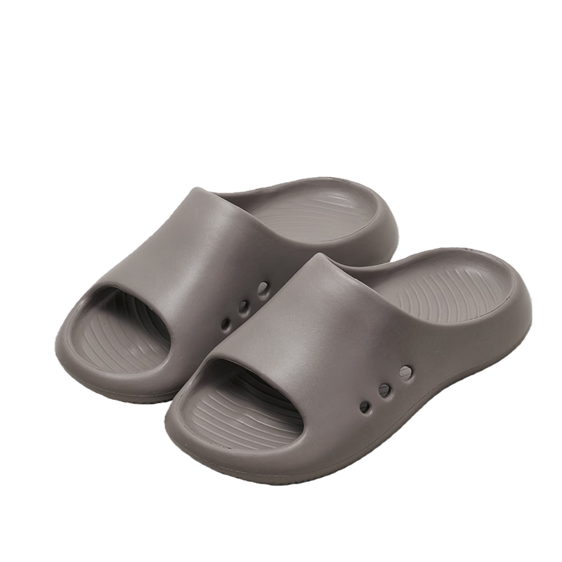 MINISO Women's EVA Slippers Soft Comfortable Indoor Non-Slip Bathroom Shower Sand Brown Size 40-41