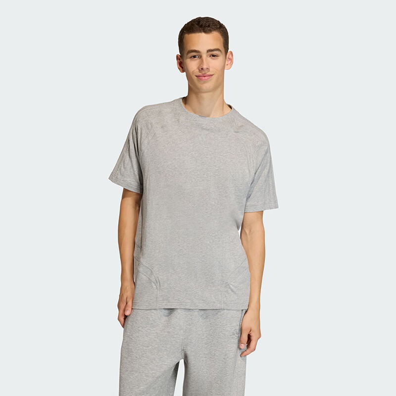 Adidas Originals Men's CUTLINE CO TEE Short Sleeve T-Shirt KE0712 Light Grey L 2
