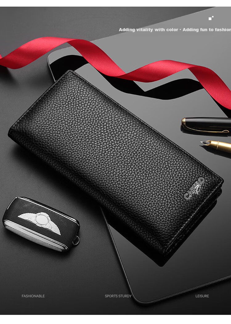 Cartelo Crocodile Men's Wallet First Layer Cowhide Fashion Multifunctional Business Casual Wear-Resistant New Year Gift 3