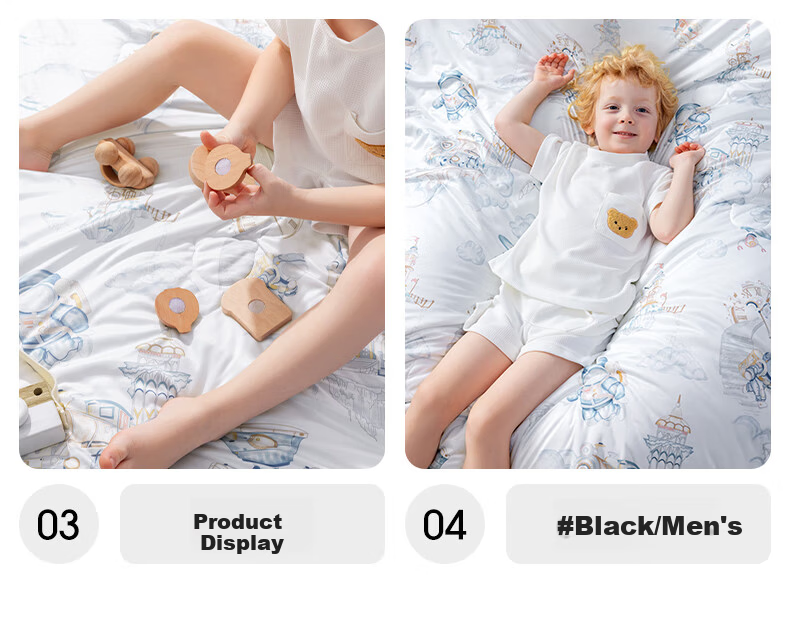 Betis Children's Summer Cooling Quilt Baby Blanket Four Seasons Universal Baby Kindergarten Air Conditioning Quilt Forest Adventure 150×120cm 18
