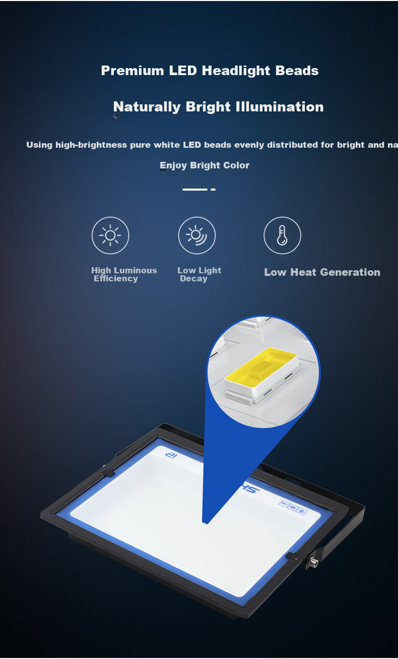 Shenfang Blue Outdoor Lighting Spotlight Outdoor Floodlight Factory Projection High Brightness 200W Waterproof LED Floodlight 2