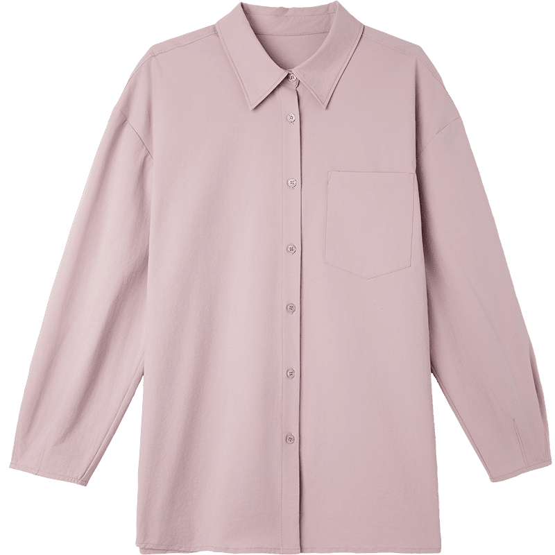 Demana [Quick-Dry Sun Protection Solona] Spring UPF50+ Simple Collar Loose Fit Petite Women's Shirt