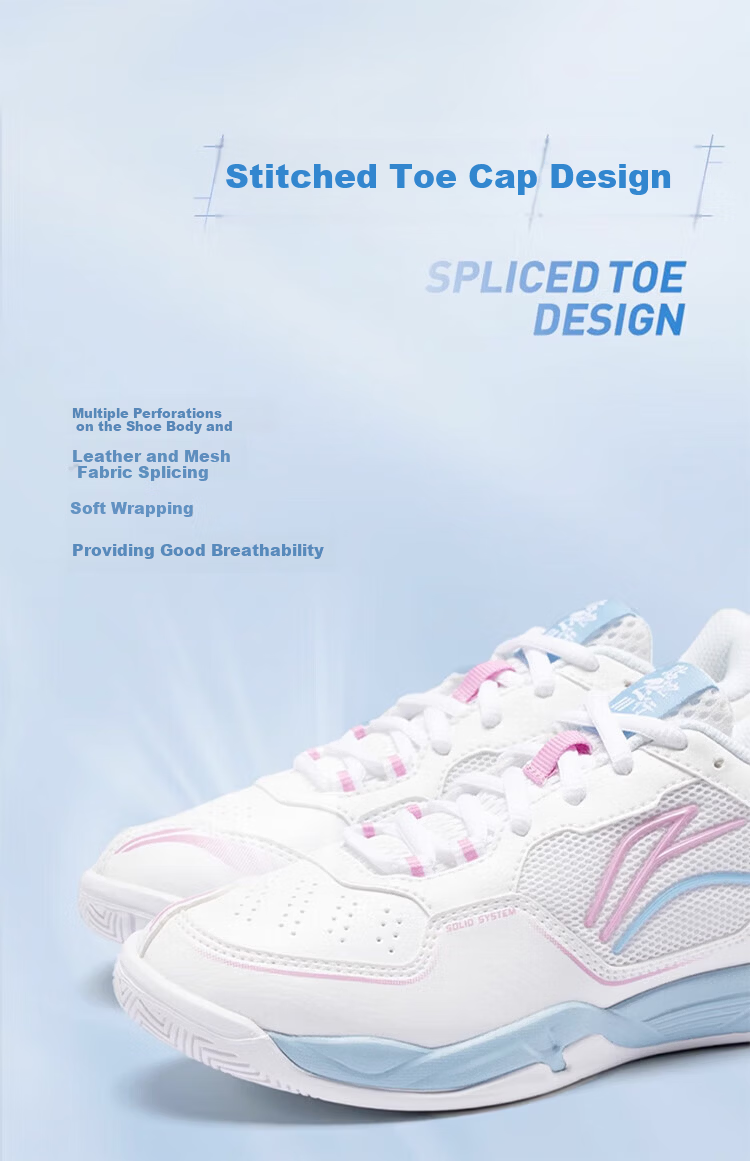 LI-NING Children's Badminton Shoes Flying Close to the Ground 3JR Training Shoes Standard White AYTV002-1 Size 34 4