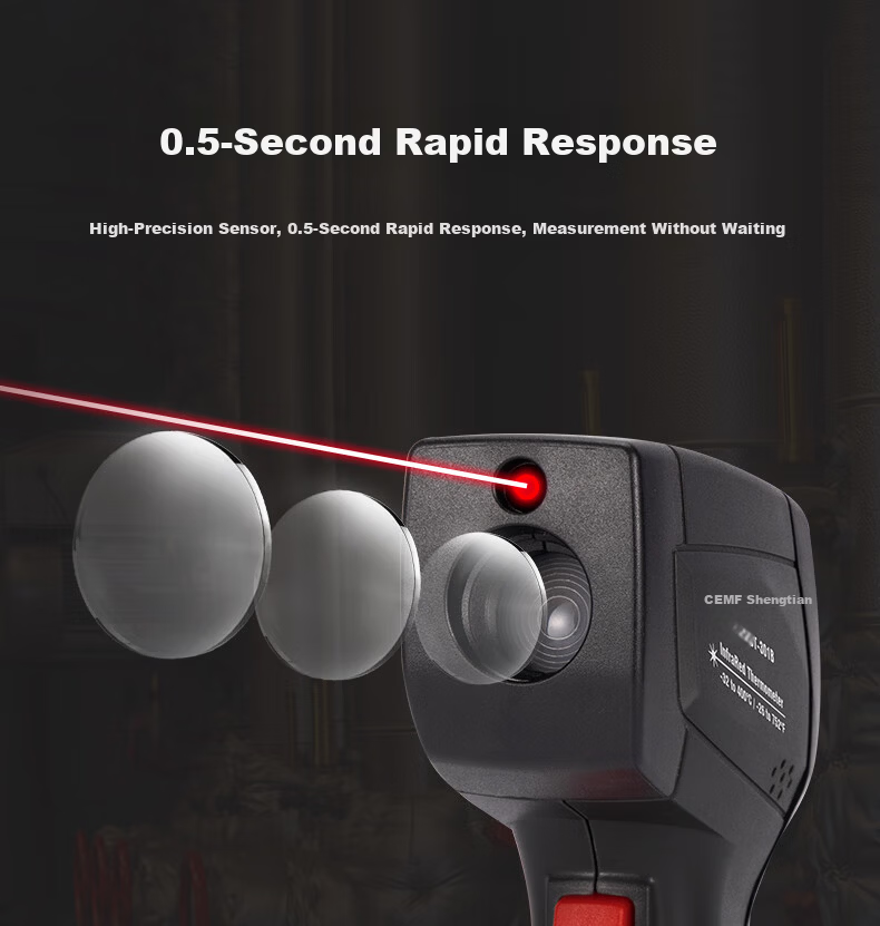 CEM DT-301A Laser Infrared Thermometer Professional High-Precision Industrial Non-Contact High-Temperature Temperature Gun Food Thermometer Kitchen Baking Water Temperature Detector 10