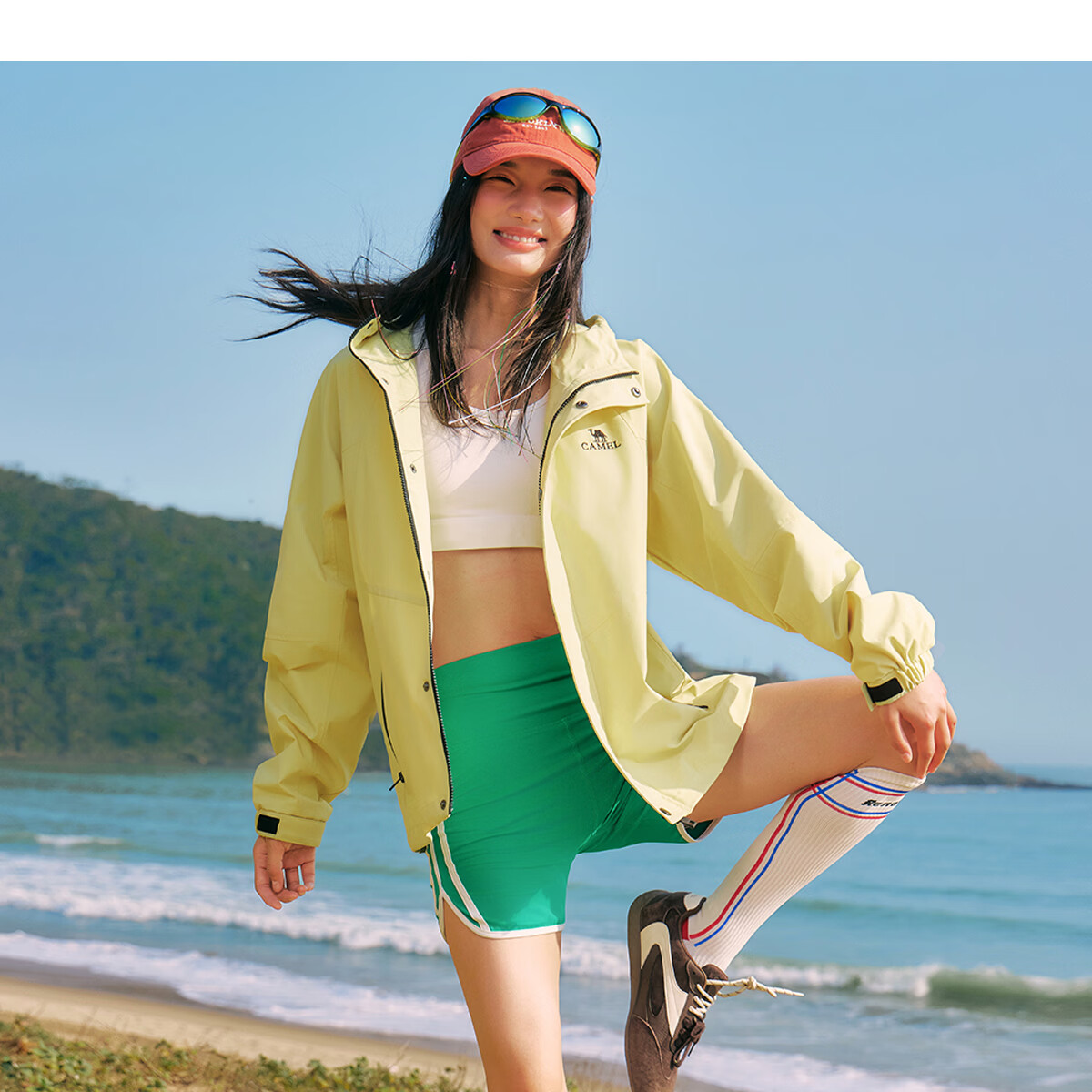 Camel Mountain and Sea Jacket Unisex Windproof Casual Sports Outdoor Hiking Coat Spring Autumn M13CA6V040 24