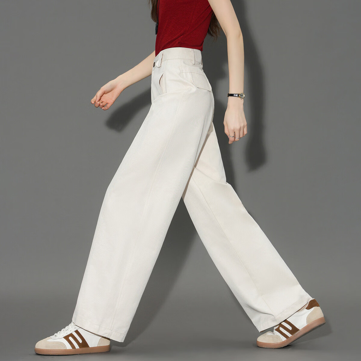 Demana [Cloud Oxygen Cotton Series] Spring Curved Blade Business Commuter Loose Slimming Casual Pants for Women Premium Feel